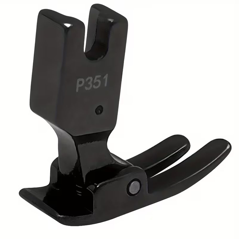 Rolled Hem Foot - P351 全鋼製押さえ金具 ブラック 帯電防止電圧押さえ金具 ブラザー、シンガー、ジューキ工業用ミシンアクセサリー用