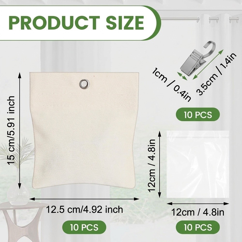 Fabric Weight Set - 屋外用ドレープウェイトソリューション（クリップ付き）- 1セット（布製バッグ、金属製クリップ、PE密封フィラー）風の強い状況に最適