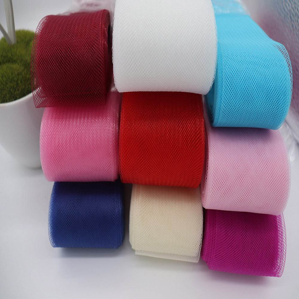柔らかいポリエステルメッシュリボン、フラットな無地のクリノリ - Sewing Fabric のレビューと価格