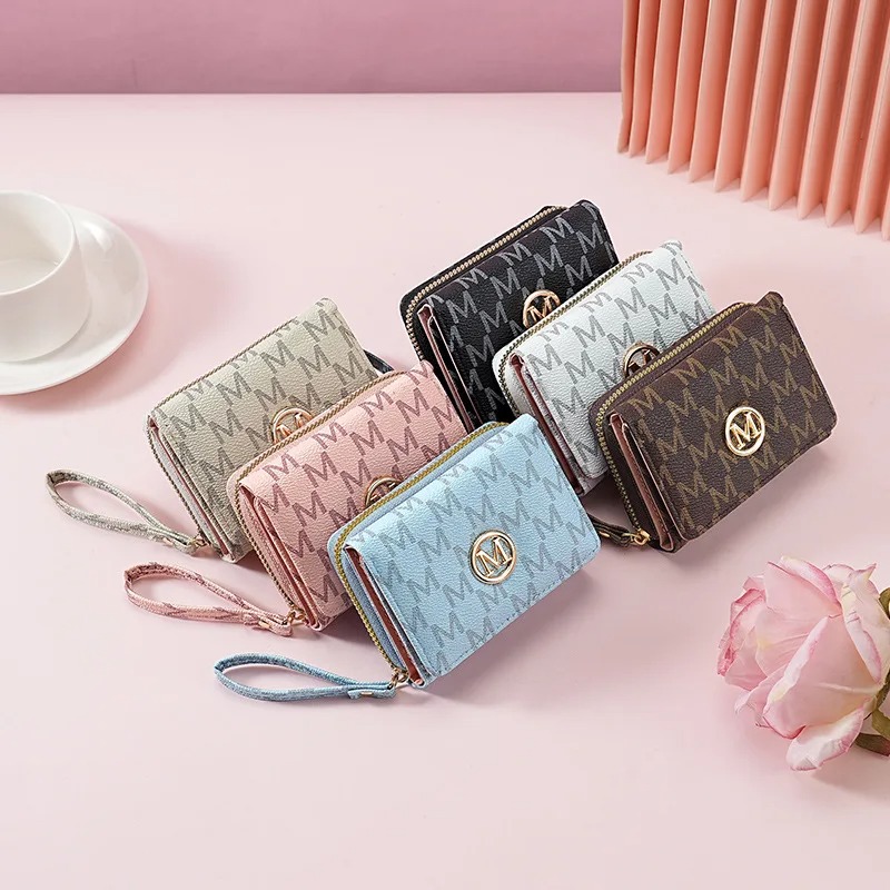 三つ折りジッパーウォレット、レターパターン入り、スタイリッシ - Sewing Zipper のレビューと価格