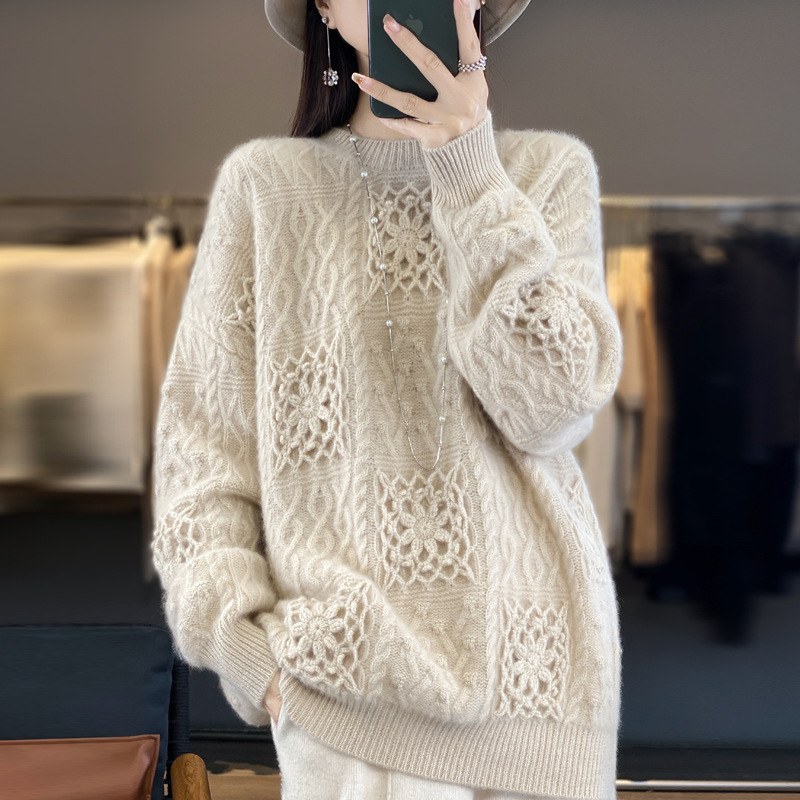 女性用中空かぎ針編みセーター、3本の5本と7本の針、重いかぎ - Leather Needle Heavy のレビューと価格