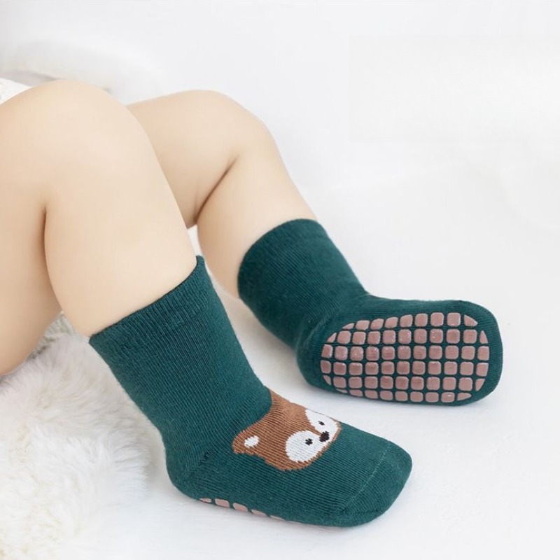 ベビー滑り止めフロアソックス コットン製 暖かいソフトソール - Gripper Foot Walking のレビューと価格