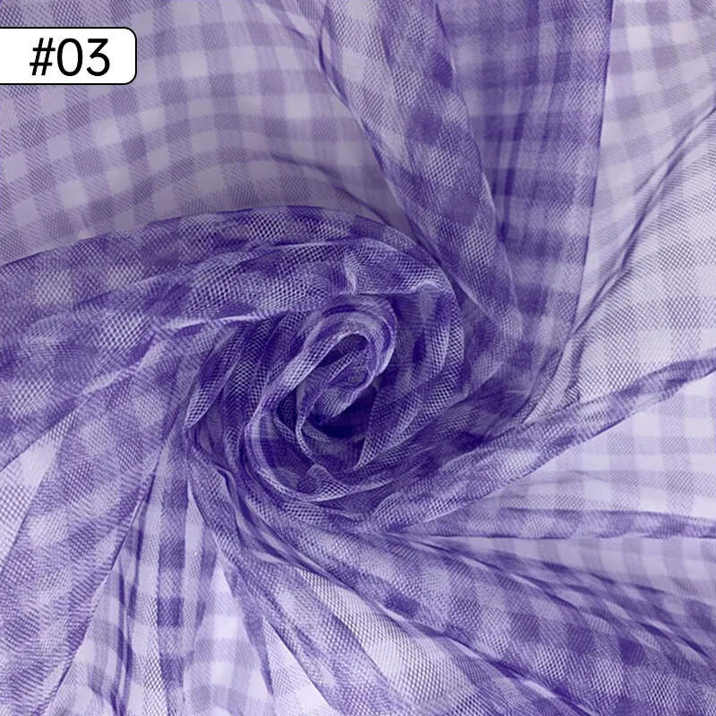 90 × 150 センチメートルチェックメッシュ生地透明ドレ - Sewing Batik のレビューと価格