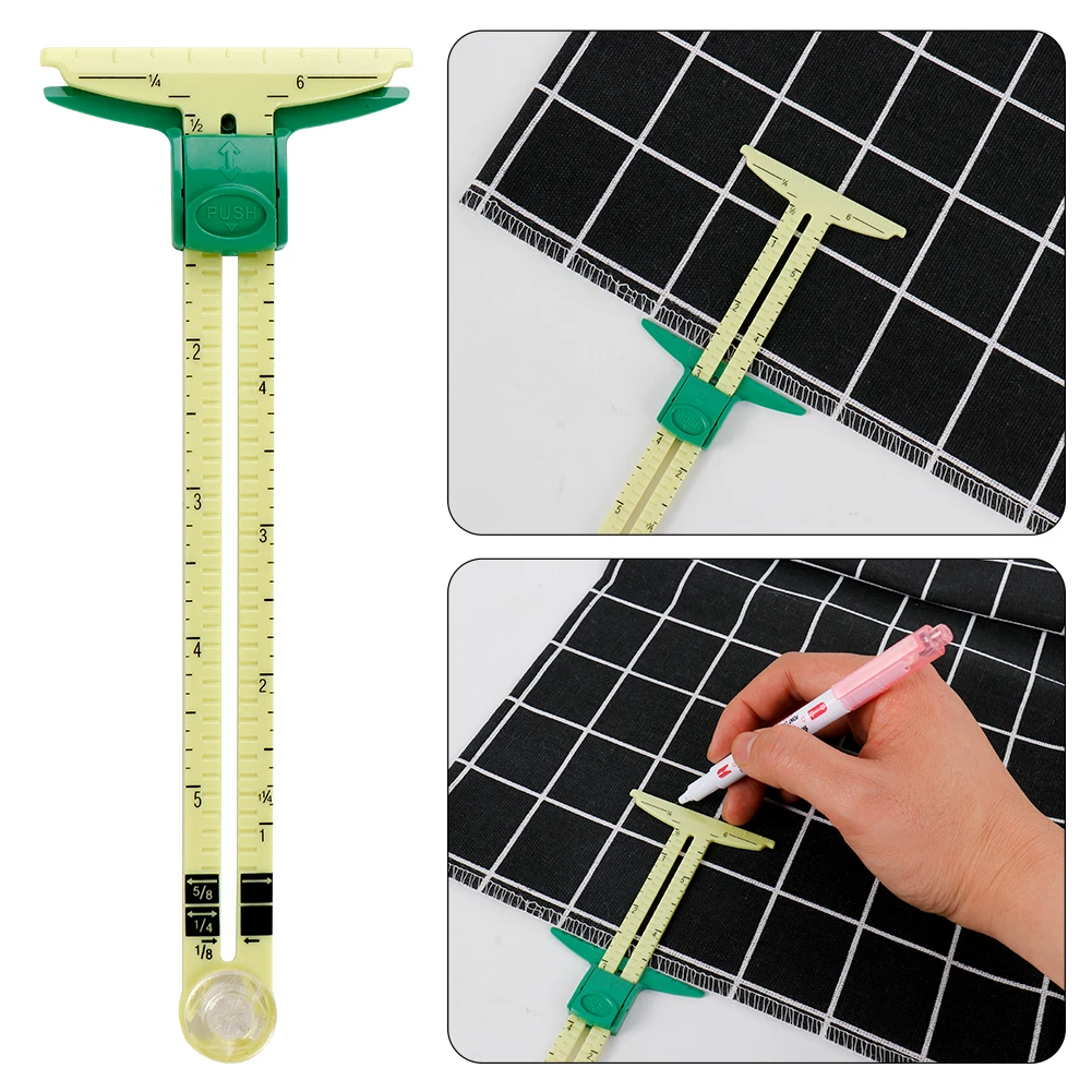 5-IN-1縫製用縫い目定規測定ゲージ、パッチワークキルティ - Sewing Gauge Ruler のレビューと価格