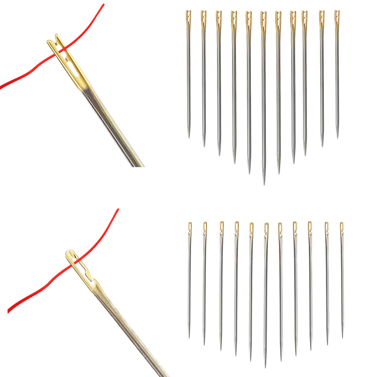 ステンレス鋼の自動糸通し針,ブラインド,マルチサイズ,手縫い - Embroidery Floss Thread のレビューと価格