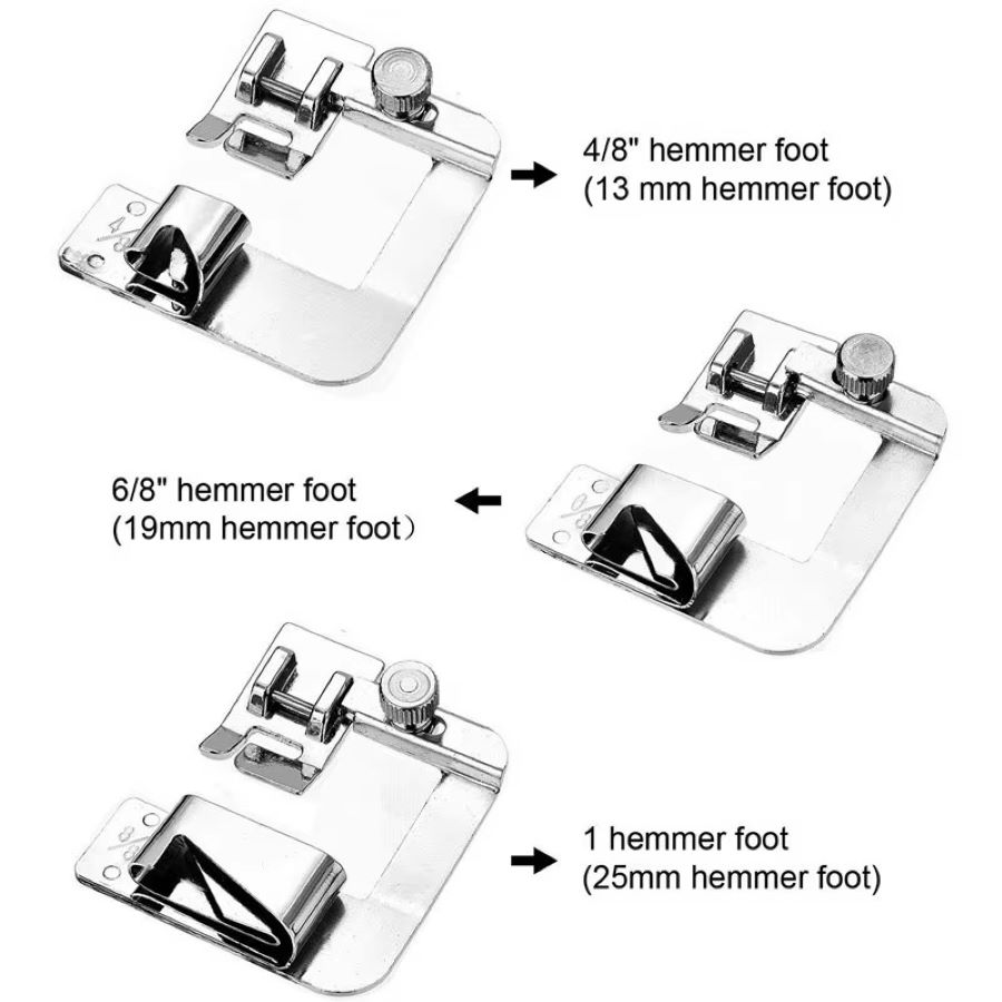 1個-3個入り 13/19/25mm 国内製ミシン用押さえ金 - Rolled Hem Foot のレビューと価格