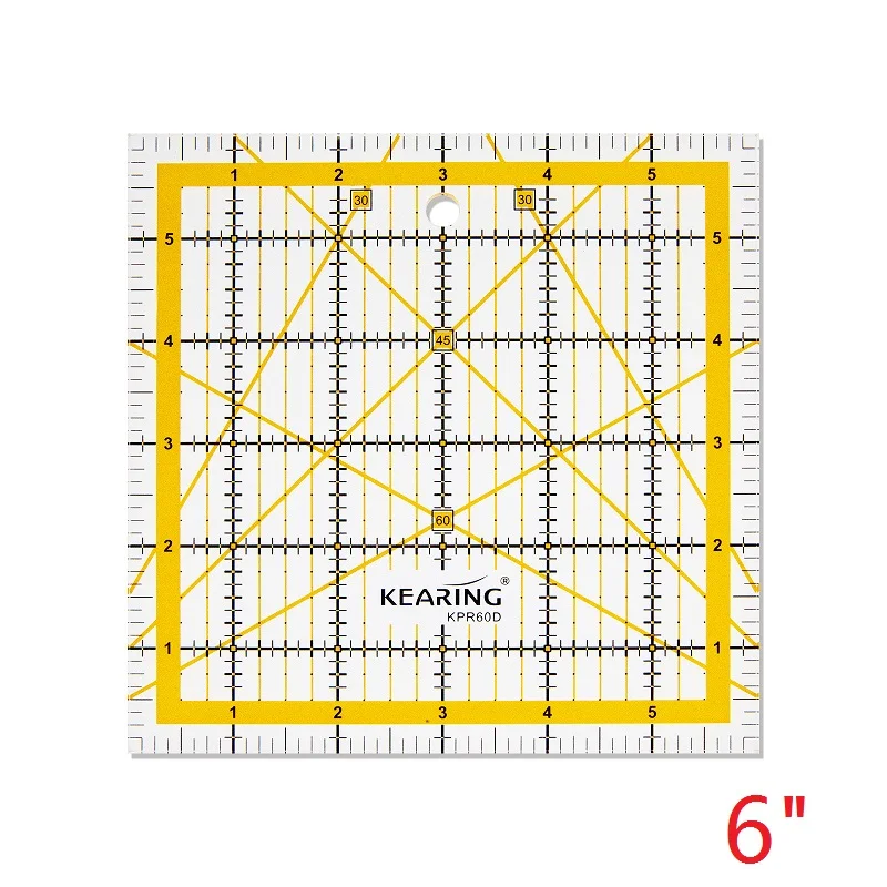 1個入り正方形アクリル製縫製定規 キルティング用生地裁断定規 - Quilting Ruler Square のレビューと価格