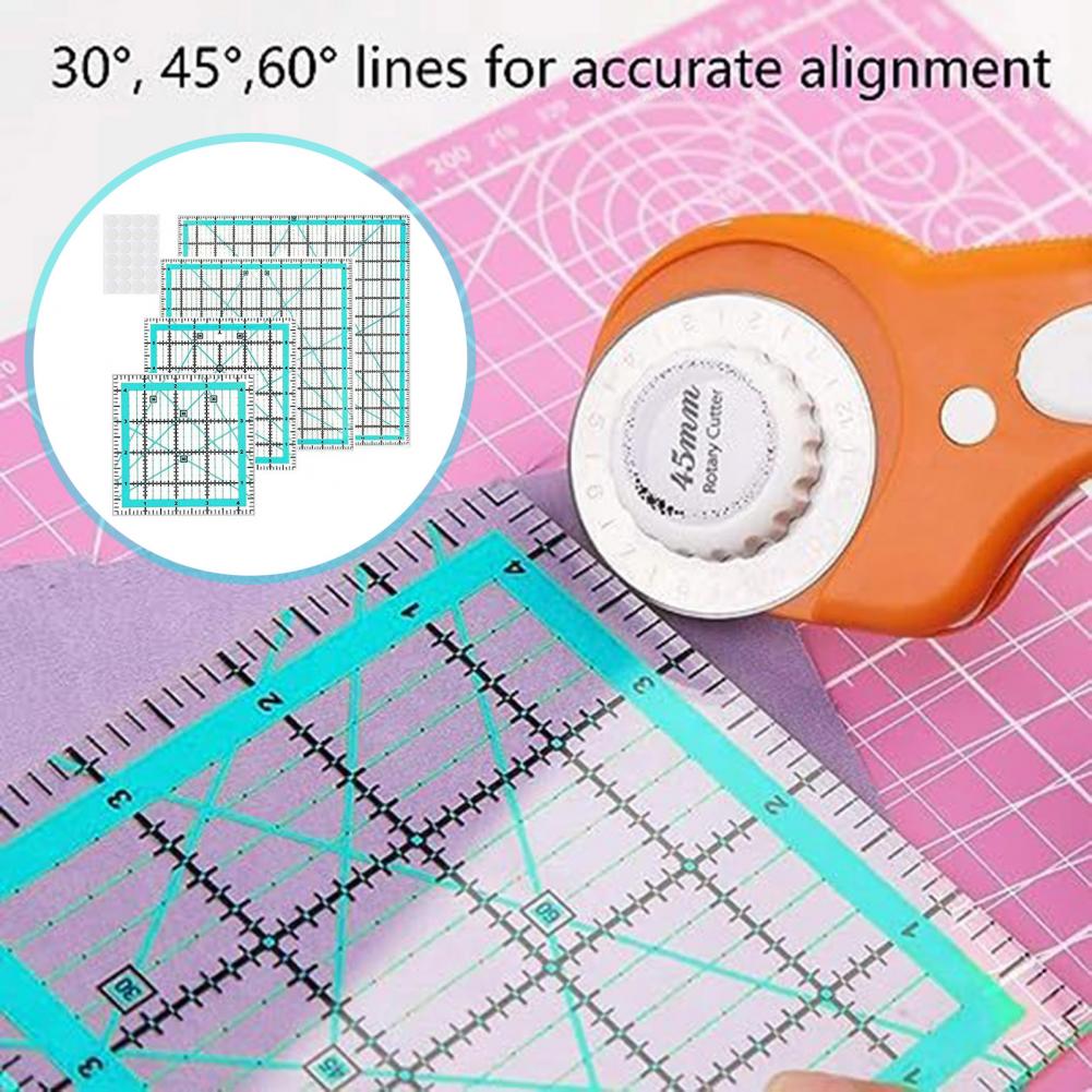 4 個アクリルキルティング定規正方形キルティング定規パッチワ - Quilting Ruler Square のレビューと価格