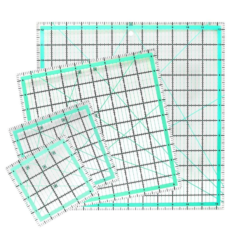 J1UL1N 4 個の正方形キルティング定規 (12.5/9 - Quilting Ruler Square のレビューと価格