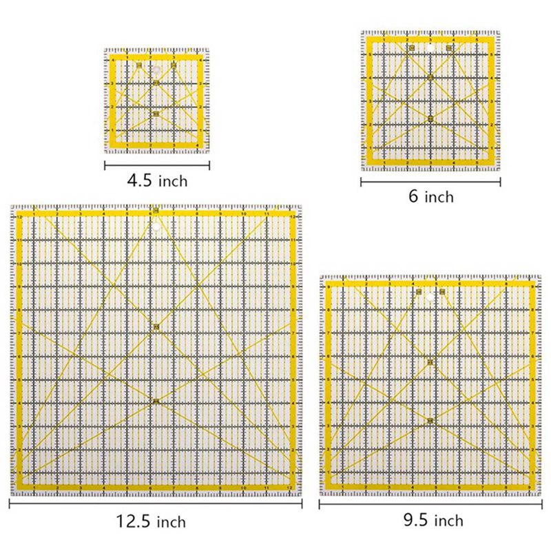10個セット アクリル製キルティング定規、正方形アクリルキル - Quilting Ruler Square のレビューと価格