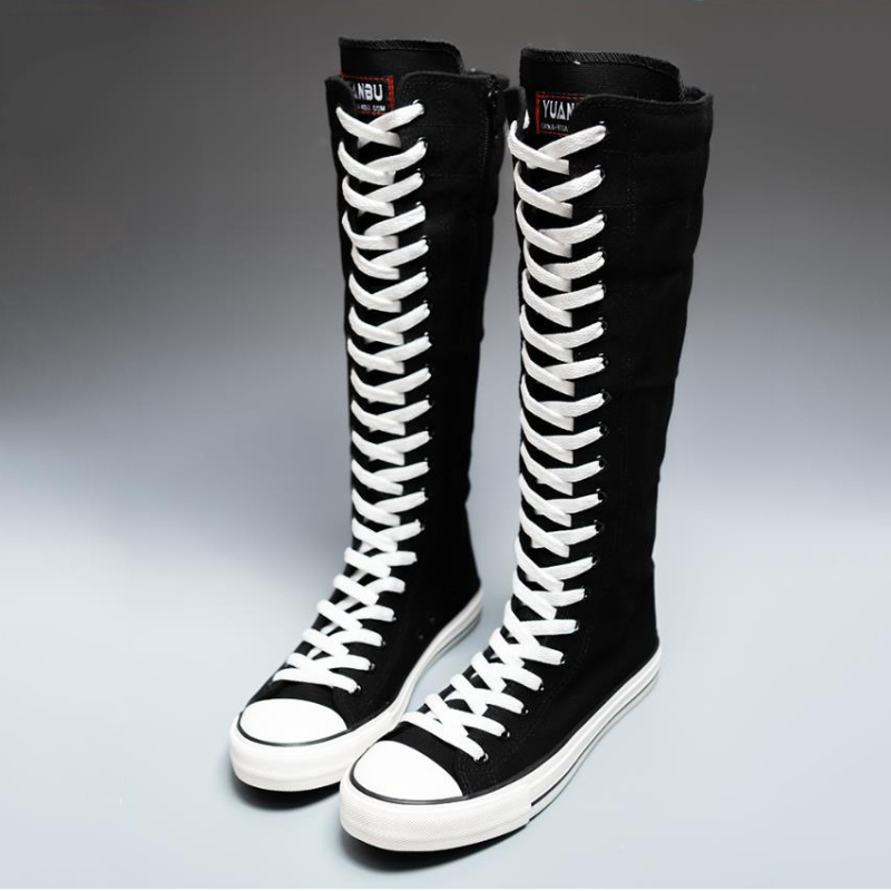 2026 ブーツ女性スニーカーキャンバスカジュアルハイトップ - Sewing Zipper のレビューと価格