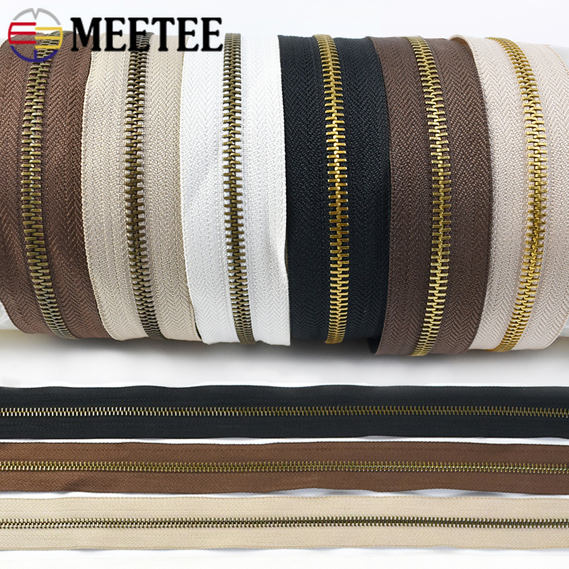 Meetee-金属製ジッパーテープ,ゴールドの歯,装飾,修理 - Textile And Sewing Supply のレビューと価格