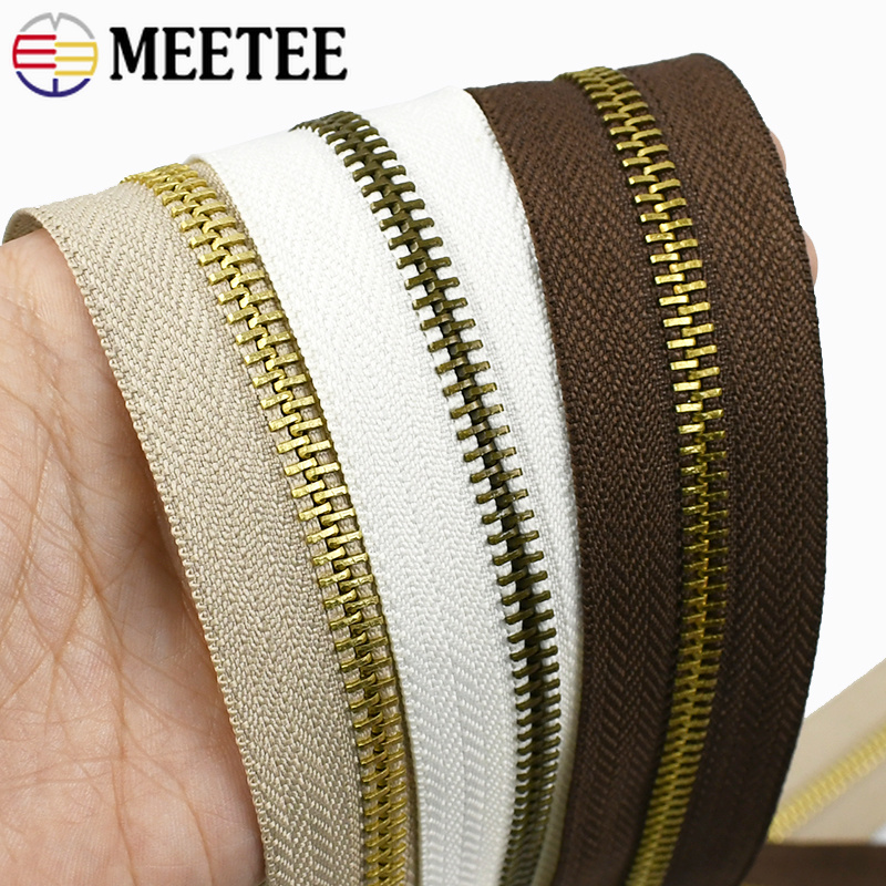 Meetee-金属製ジッパーテープ,ゴールドの歯,装飾,修理 - Textile And Sewing Supply のレビューと価格