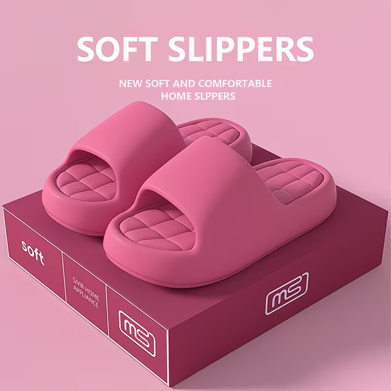 ファッション女性のスリッパ屋内厚いソフトソール滑り止め耐摩耗 - Sewing New のレビューと価格