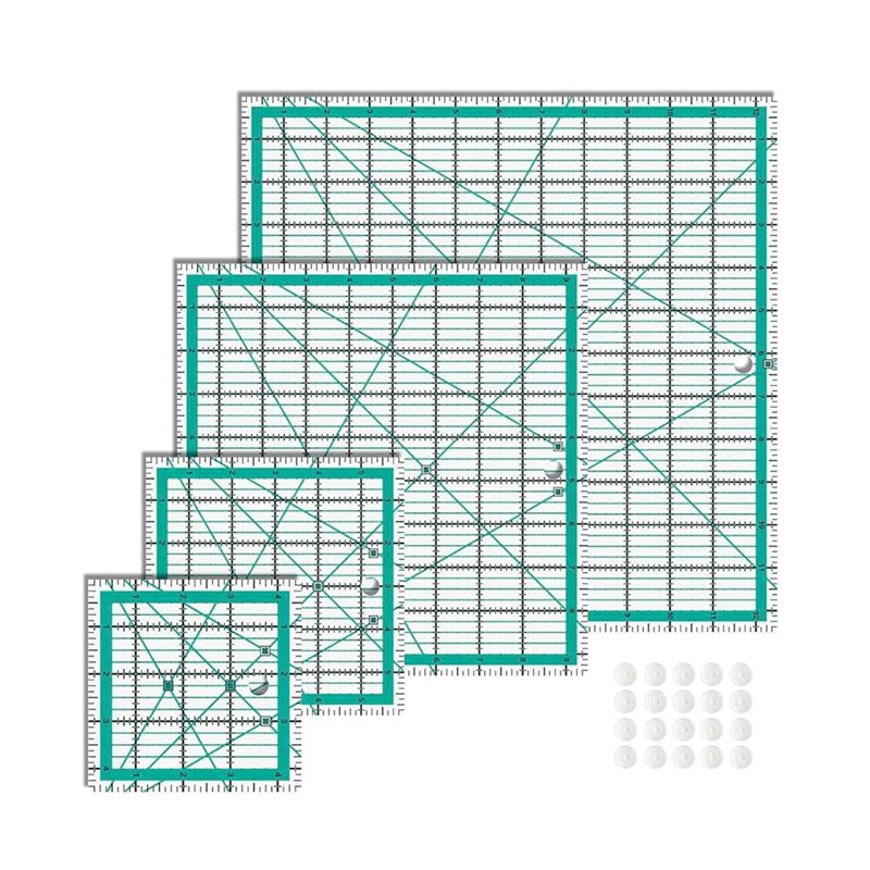 キルティング定規、4つの正方形キルティングテンプレート、24 - Quilting Ruler Square のレビューと価格