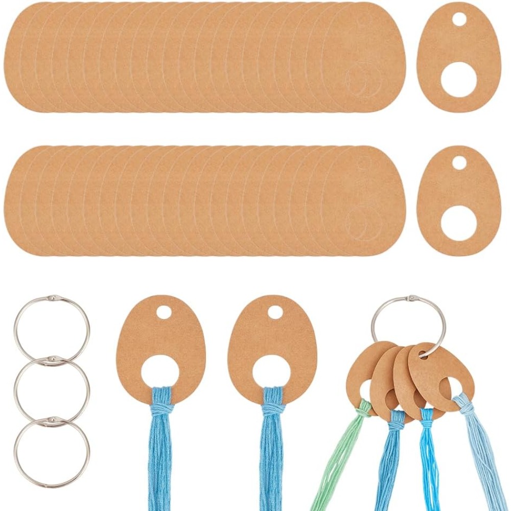 100 個ティアドロップフロス糸ドロップバーリーウッド紙巻糸 - Embroidery Floss Thread のレビューと価格