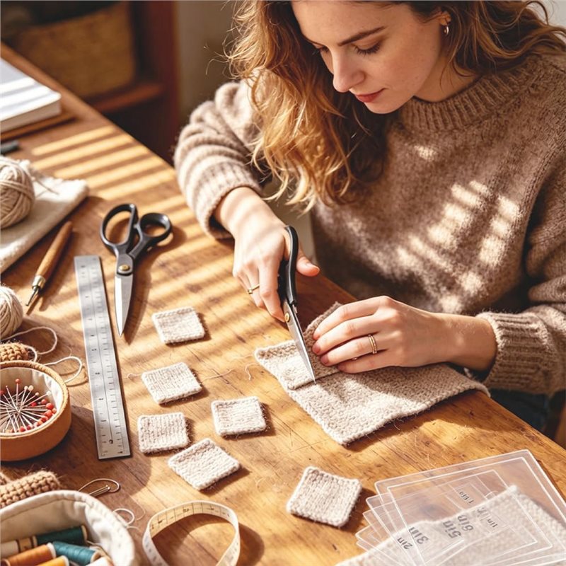8個入り透明アクリル製正方形キルティング定規、生地のピーシン - Quilting Ruler Square のレビューと価格